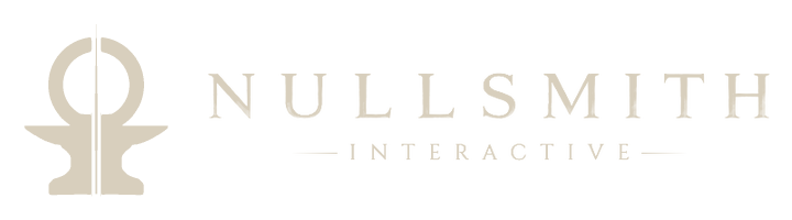 Nullsmith Interactive studio mark in bone