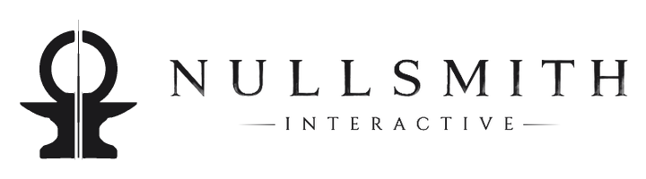 Nullsmith Interactive studio mark in ink